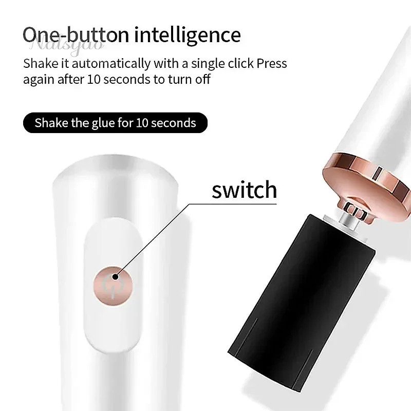 CNKESS Eyelash Glue Shaker Stirrer for Nail Polish Tattoo Ink Pigment Liquid Shaking Wake-Up Device Makeup Tools