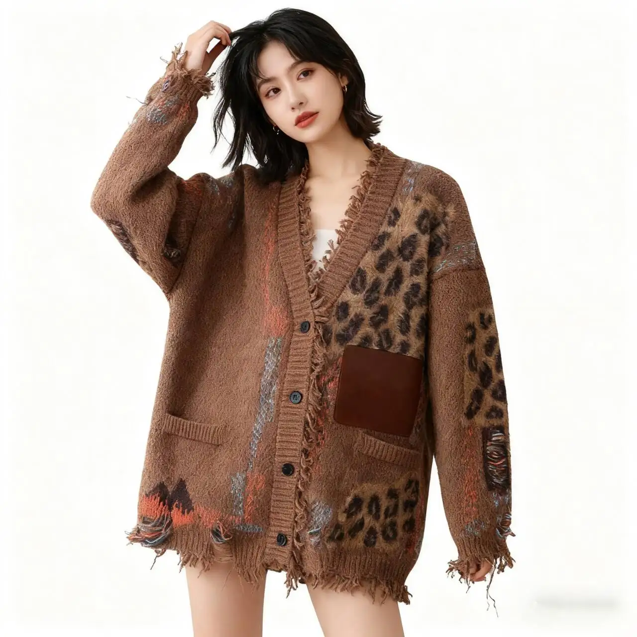 

Sweaters Jumpers Cardigans Womens Femme Oversize Modal Ribbed Cuff Fitted Korean Style Cute Sweet Feminine Girly Fashion Holiday