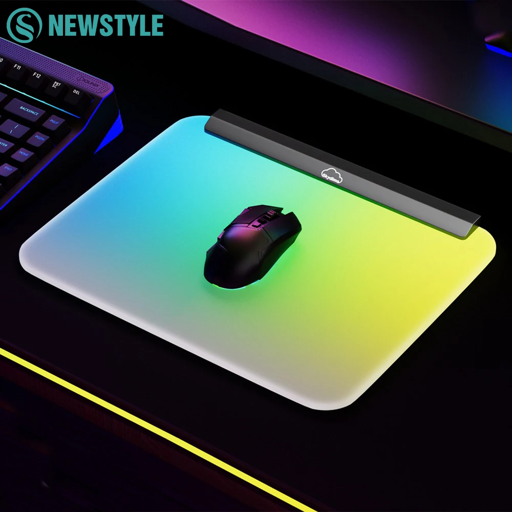 Gaming-Mauspad, voll beleuchtet, RGB-Gaming-Mauspad, LED-Panel-Leuchten, Nachtlicht, Jagdlicht, USB