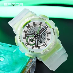 Sports and Leisure Watch for Male Students 3029 Trendy Fashion Function Nightlight Dual Display Digital Couple Electronic Watch