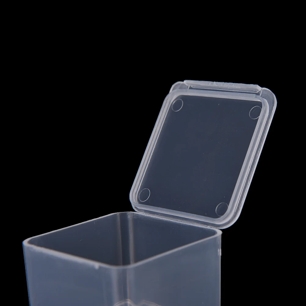 Finishing Container 1PC Transparent Plastic Small Square Boxes Packaging Storage Box With Lid for Jewelry Storage Accessories