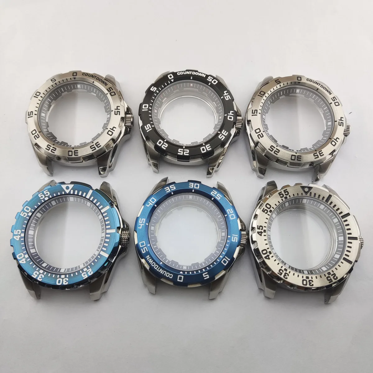 Nh35 시계 케이스, nh35, nh35, 다이얼, 사파이어 유리, NH35, NH36 시계, 스테인레스 스틸 시계 액세서리, 커스텀 로고 다이얼, 44 mm