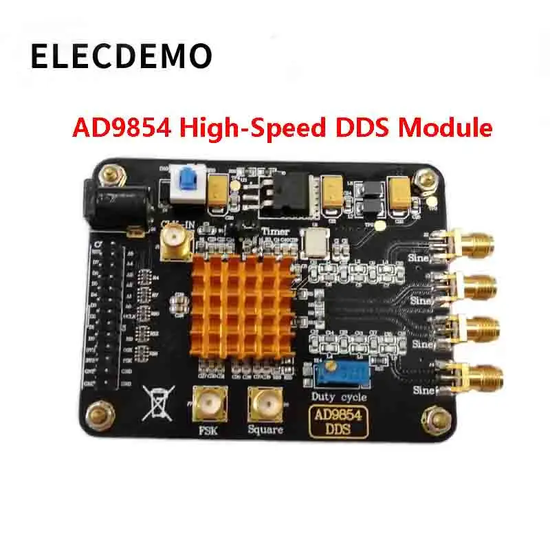 DDS Signal Generator Module Hi-Speed RF Sine Square Wave Source AD9854 AD9954 AD9959 AD9910 High Precision Low Noise DIY Board