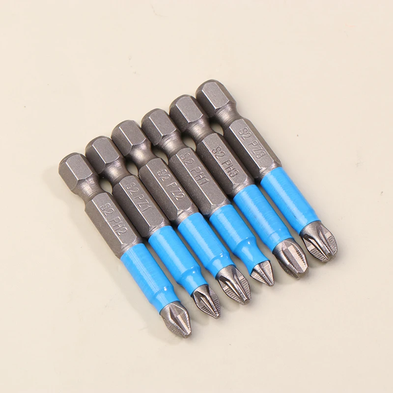 6/12Pcs Durable Hexagonal Handle Anti Skid Electric Screwdriver Woodworking Cross Screwdriver Tool Set PH1 PH2 PH3 PZ1 PZ2 PZ3