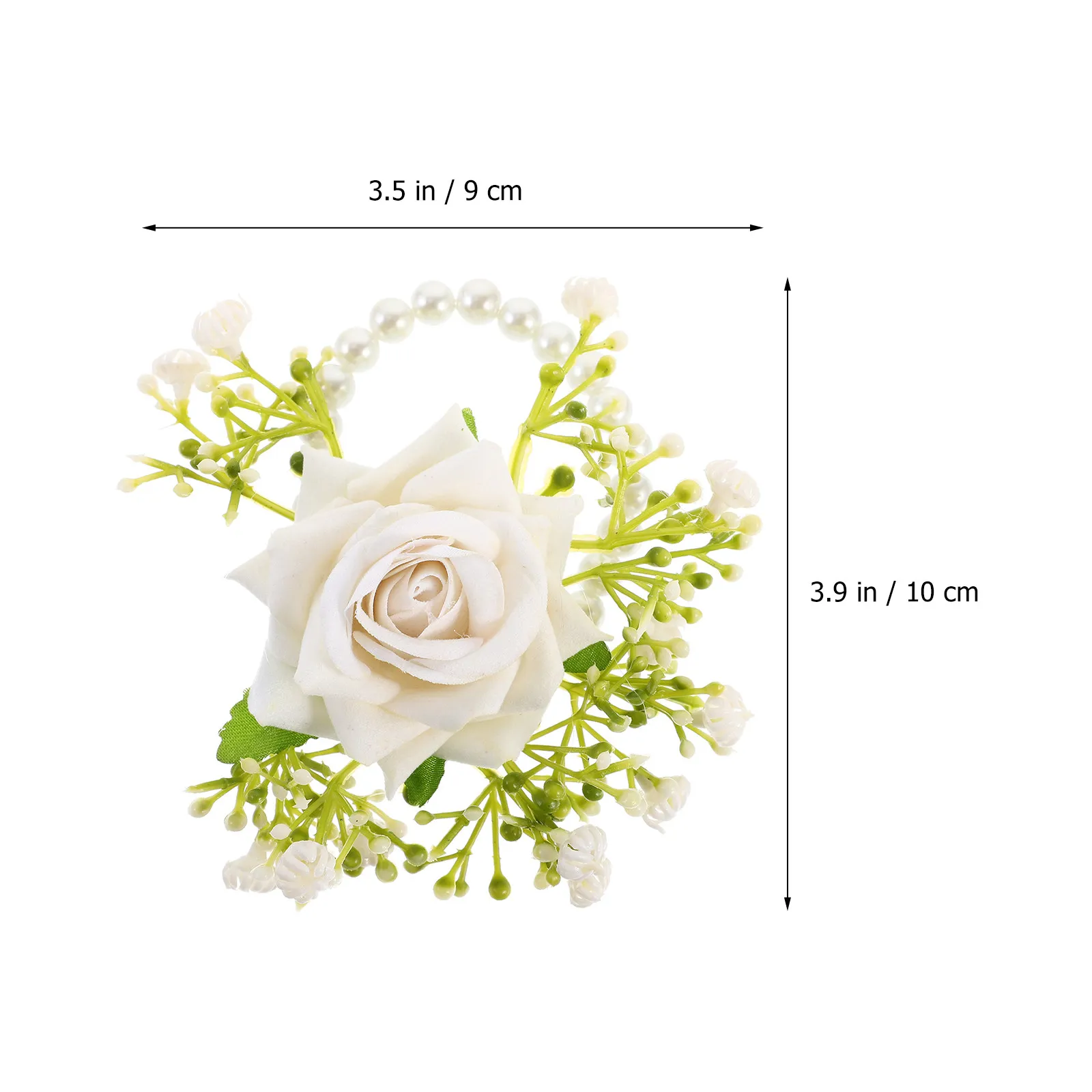 4Pcs Wrist Corsage Wedding Bridal Artificial Flower Bracelet Adjustable Ribbon Bridesmaid Prom Party Accessories