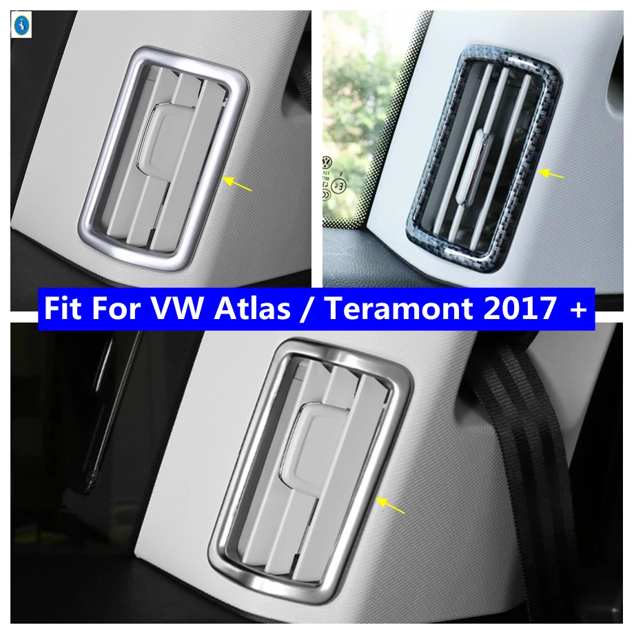 

Car Window A-pillar Air Conditioning Vent Trim Cover Front AC Outlet Decor For VW Atlas / Teramont 2021 2022 Matte Accessories