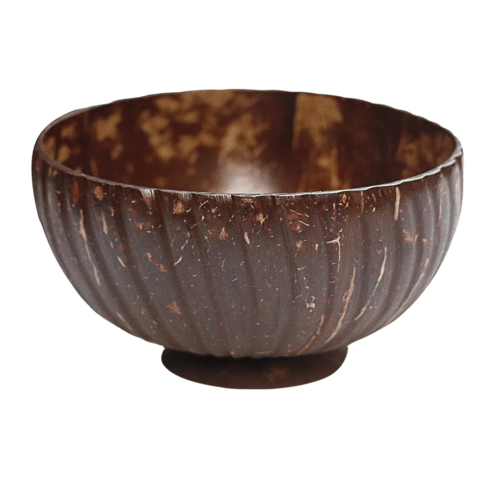 

1pc Coconut Shell Friendly Fruit Coconuts Bowl Storage Food Bowl Container Salad Vegan Coconuts Bowls