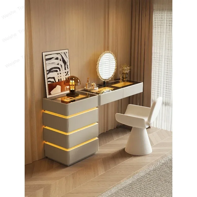 Italian minimalist dresser chest cabinet storage cabinet integrated bedroom modern minimalist jewelry cabinet makeup table