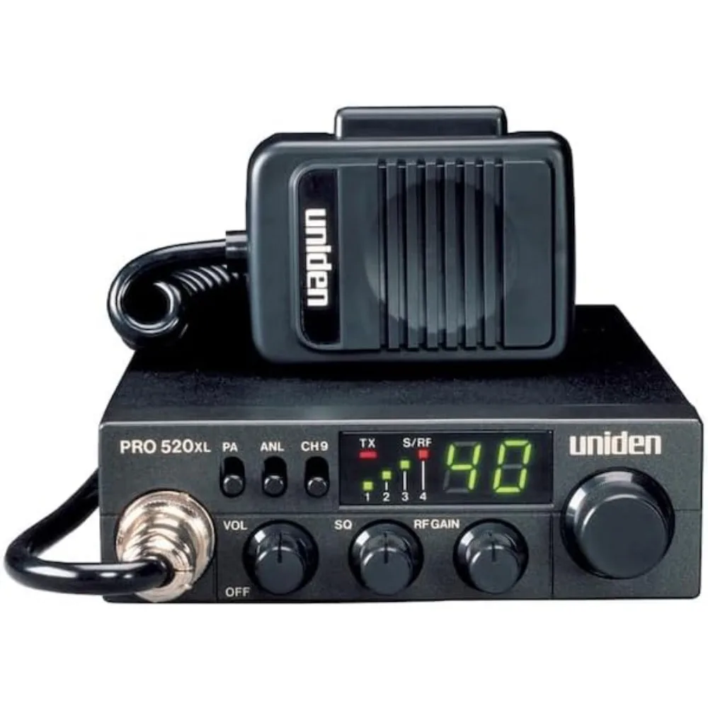 40-Channel CB Radio: Compact Design, ANL and PA/CB Switches, 7W Audio Output, Emergency Channel 9 view 3