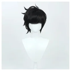 Leveling Sung Jinwoo Cosplay Wig Anime Solo Costume Wig Sung Jinwoo Cosplay Short Black Wig role playing Sung Jinwoo