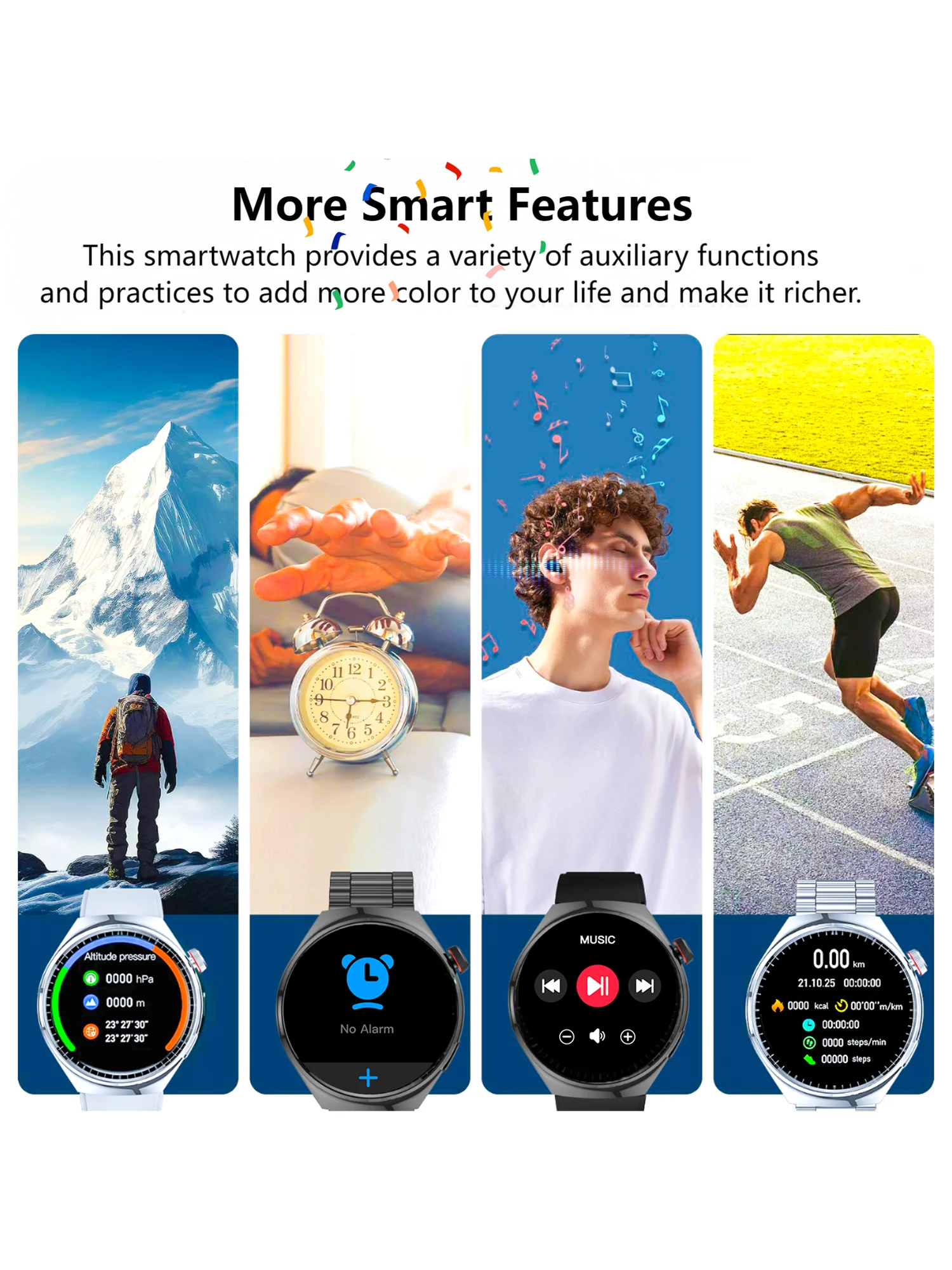 للساعات GT سلسلة ساعة ذكية الرجال النساء HD شاشة بلوتوث دعوة GPS المقتفي معدل ضربات القلب IP68 مقاوم للماء SmartWatch 2025 #6