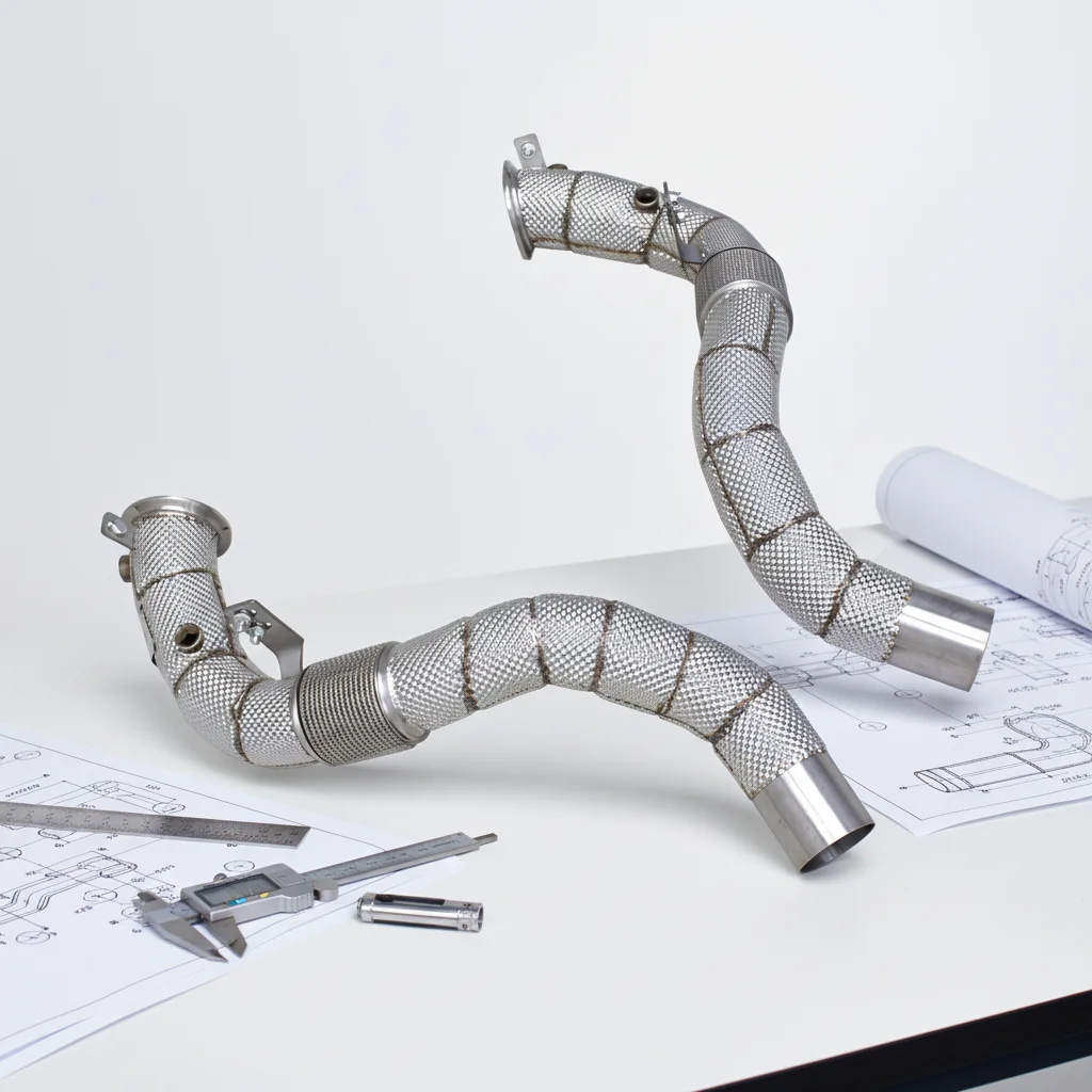 

YD Free Flow Exhaust Pipe For BMW M550/M550i G30/N63 4.4T 2019-2025 Stainless Steel Exhaust Pipe With Heat Shield Exhaust Header