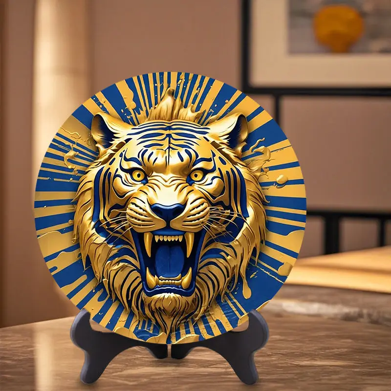 The Tiger Is Mighty and Domineering The Twelve Zodiac Signs Are Round Entrance Living Room Ornament Setting Table