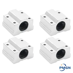 4 Pcs Scs 6/8/10/12/13/16/20/25/30 Uu/luu 3D Printer Aluminum Slider Linear Motion Ball Bearing for CNC 3D Printers Linear Guide