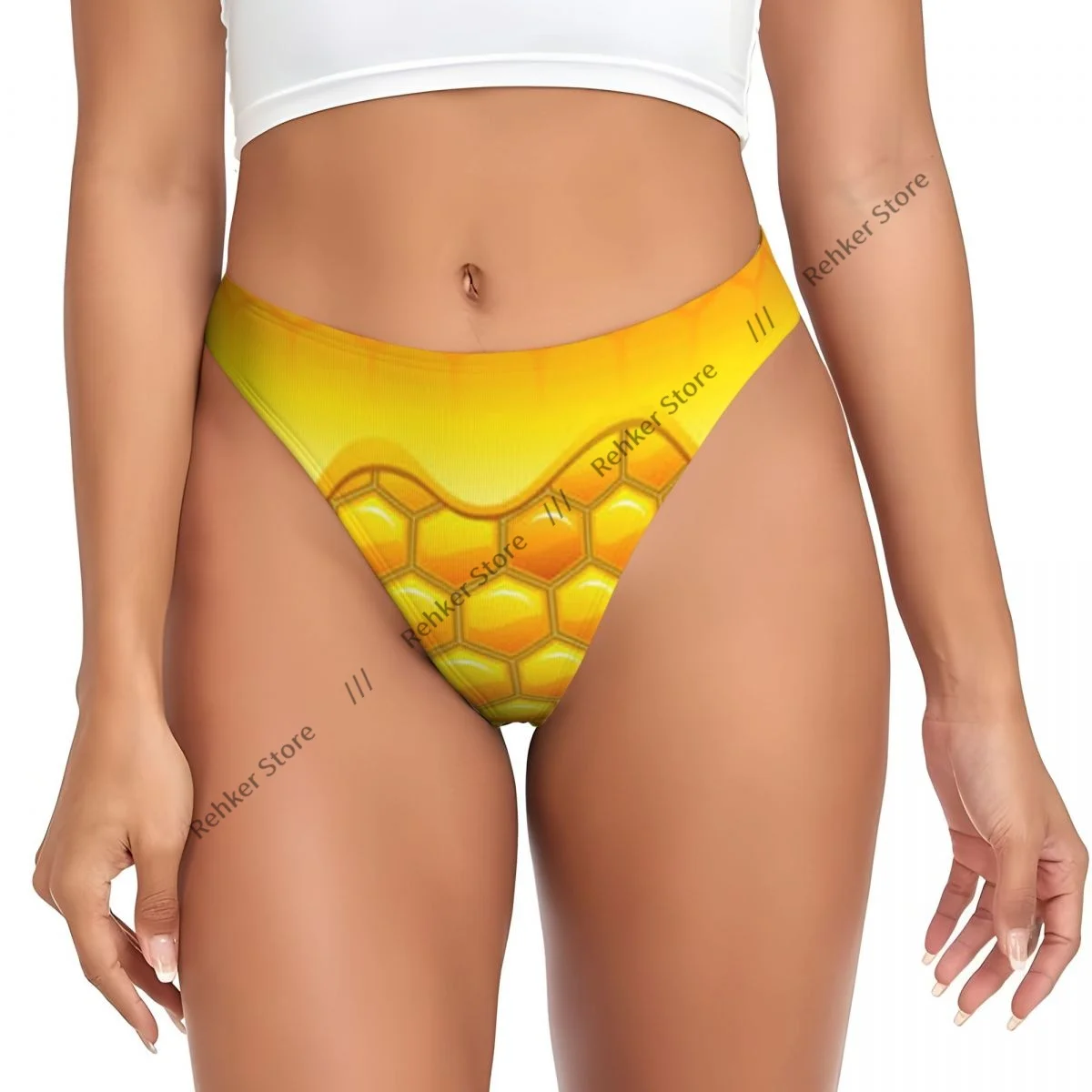 Сексуальные трусики с медом на фоне сотовых частей, стринги, нижнее белье, женское нижнее белье, дышащие стринги