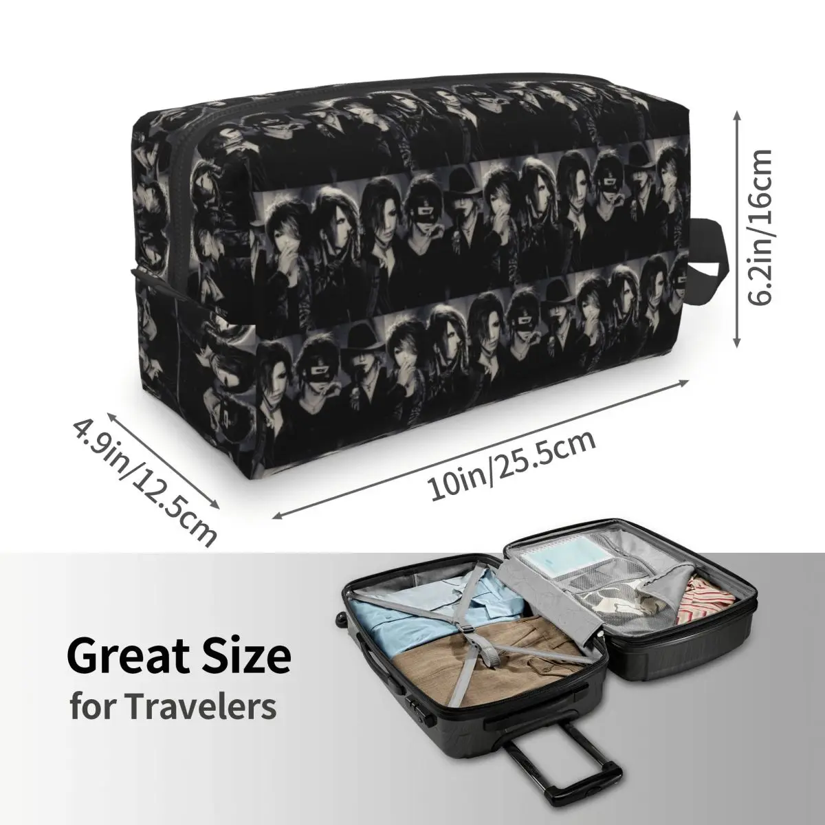 Japan Rock The Gazette Band Makeup Bag Cosmetic Organizer Storage Dopp Kit Toiletry Cosmetic Bag for Women Beauty Pencil Case