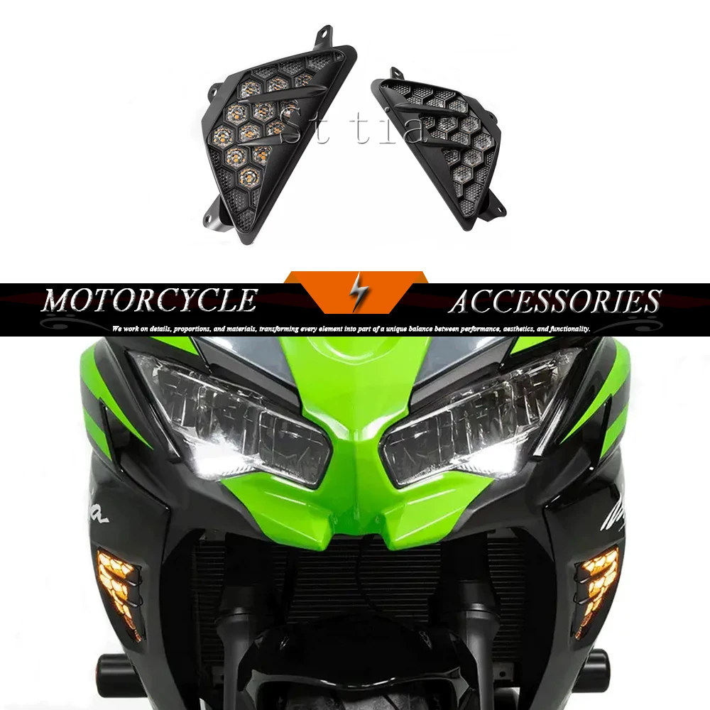 

Новые светодиодные передние указатели поворота для мотоциклов NINJA 500, NINJA 400, NINJA 300, NINJA 250 (2013-2025)