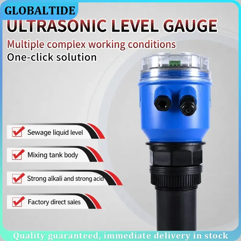 Ultrasonic Level Sensor 10m Range Ultrasonic Water Tank Level Meter Output 4-20mA RS485 DC24V Ultrasonic Level Transmitter