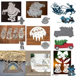 Christmas Santa Claus Decoration Metal Cutting Dies Scrapbook Paper Craft Knife Mould Blade Punch Template Embossing Stencils