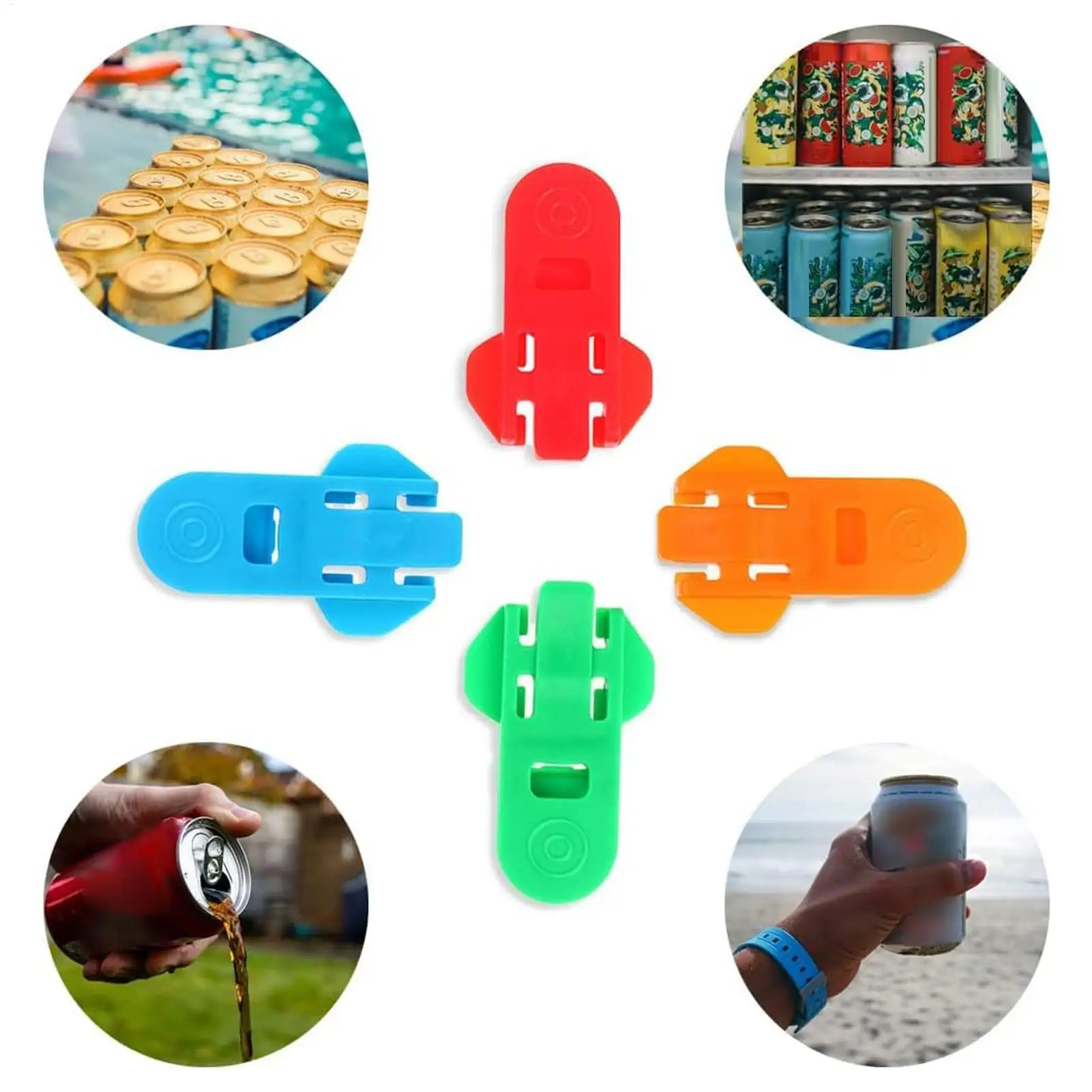 Can Opener for Soda 6 Pieces Pop Top Can Opener Handheld can opener simple can opener for family gatherings picnics more ﻿