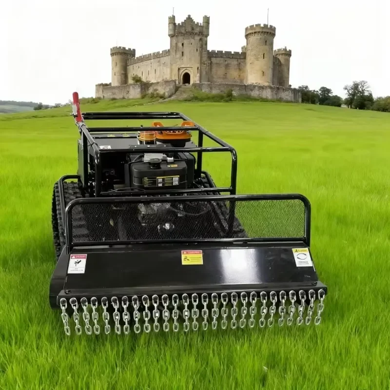 Home Smart Industrial 190cc Remote Control 4 Stroke Diesel Powered Tracked Lawn Mower All-Terrain Garden Shrub Clearing