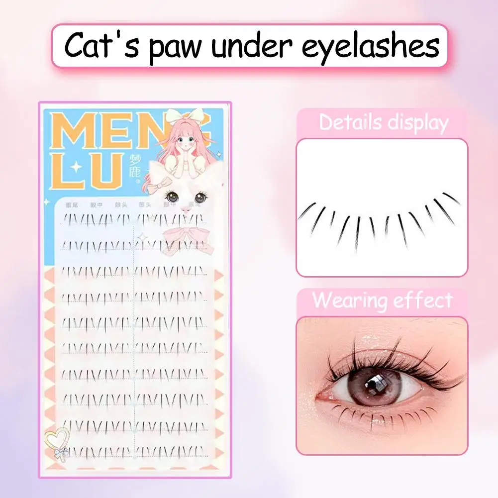 10 file Ciglia inferiori segmentate Ciglia finte Trucco Strumenti inferiori naturali Cosmetici Ciglia da donna Forniture finte I2A8