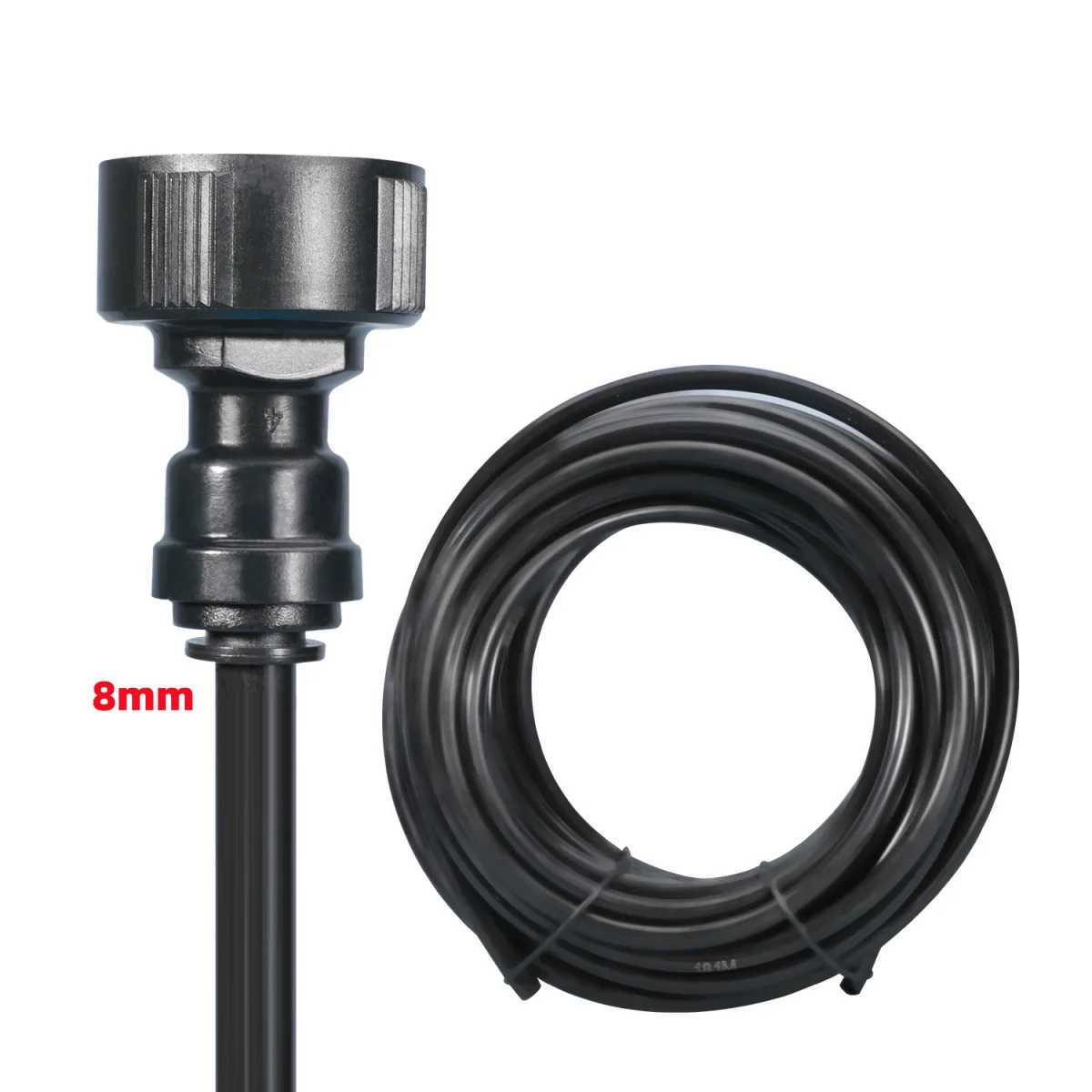 10 Piece ABS Drip Irrigation Faucet Adapters for GHT 3/4 Male Faucets and 1/4 Drip Tubing Quick Connect Push Fit Watertight Seal