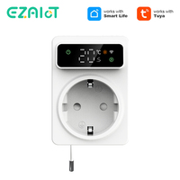 Tuya Smart Digital Socket Thermostat Plug Wifi 16A NTC Sensor Heating Cooling Timer Control for Home Fan Boiler Alexa Google