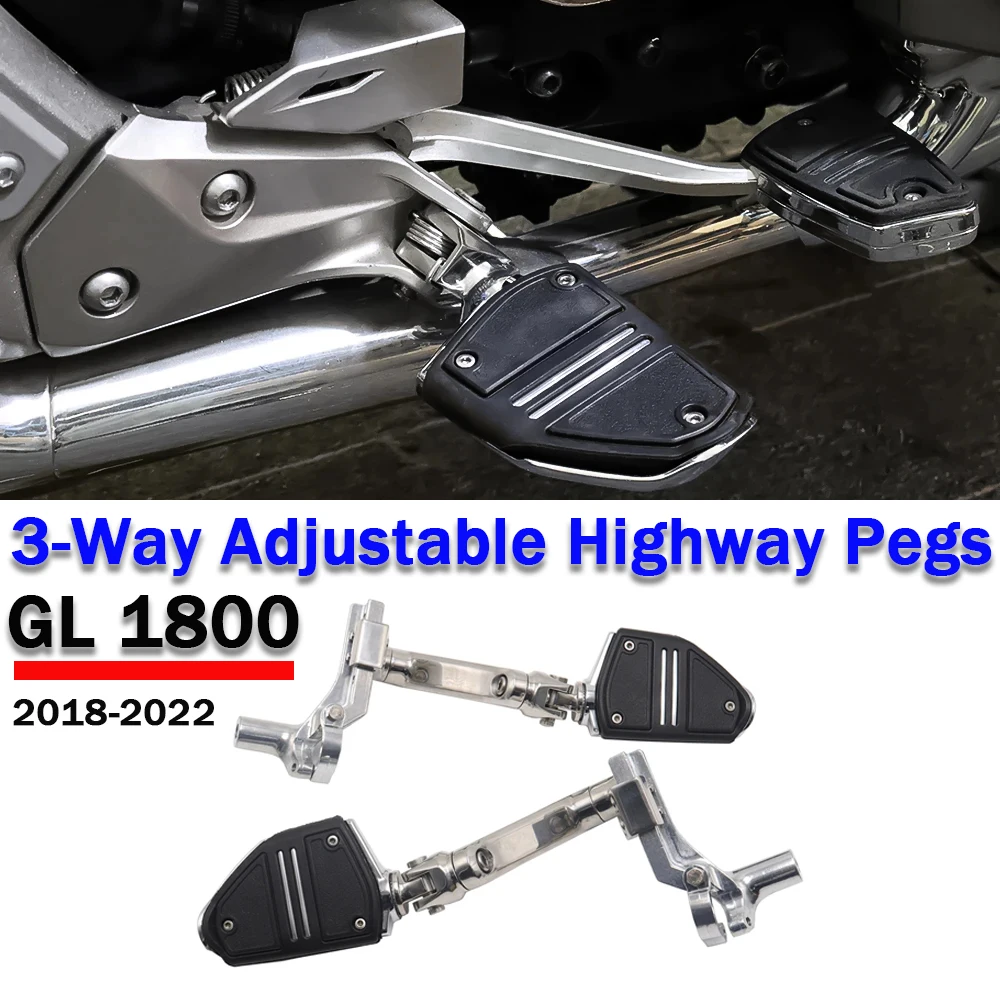 

Goldwing GL1800 Accessories 3-Way Highway Peg Mounts For Honda Gold Wing 1800 Tour DCT Airbag F6B Engine Guard Bar Cruise Pedal