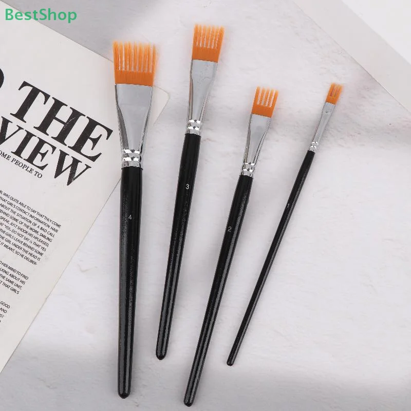 1/4 szt. Pędzle akwarelowe z nylonowym włosiem - dostępne w różnych rozmiarach dla artystów, różnorodne akcesoria malarskie