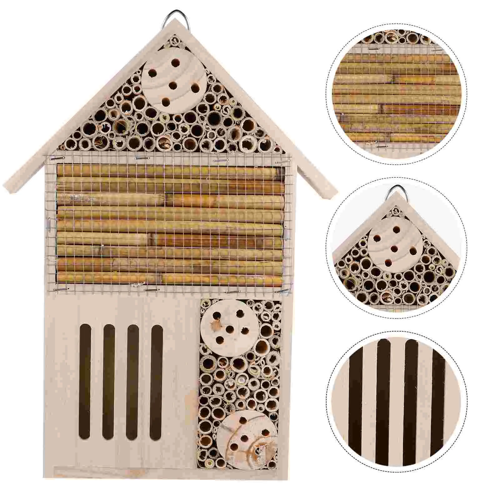 Insect House Observation Bee Houses for Pollinating Bees Hotel Hives Bug Room Shelter Nest Household