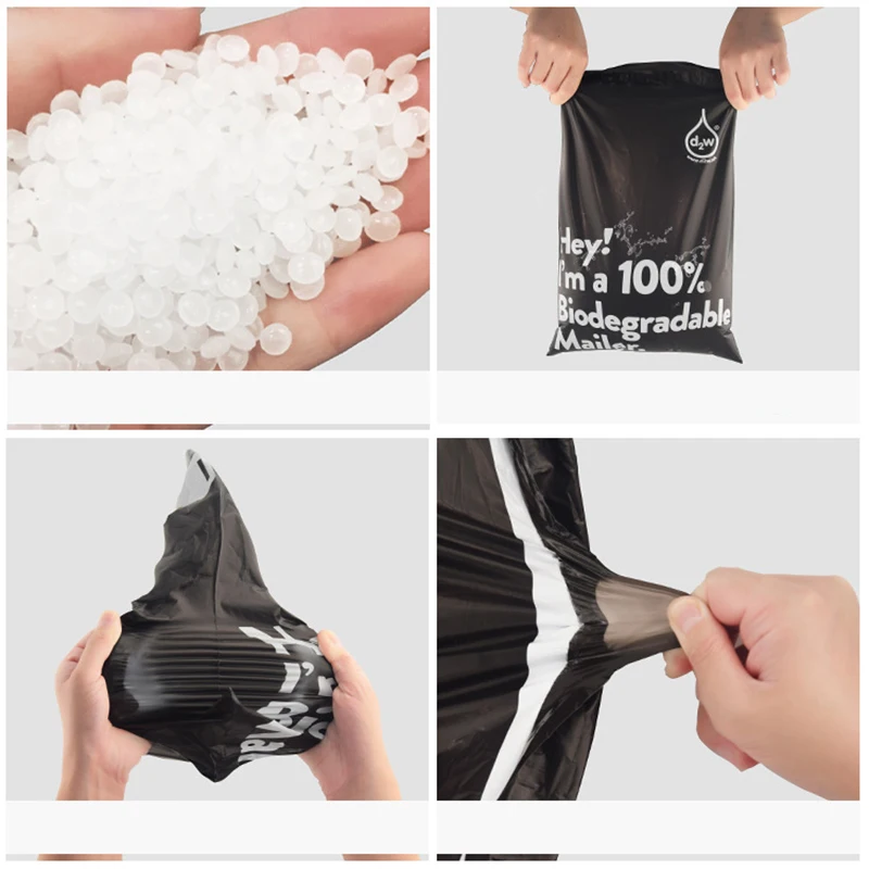 Sacchetti per corriere ecologici da 100 pezzi Borsa espressa degradabile da 10x13 pollici Borsa per imballaggio piccola per spedizione Borsa postale rosa/nera