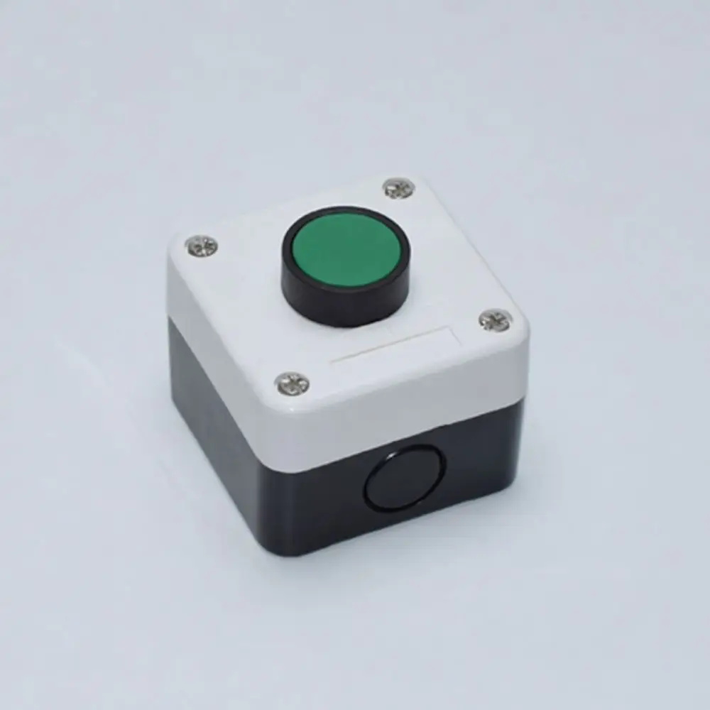 For XB2 Emergency Stop Button Box Silver Alloy Contact Waterproof Enclosure Switch Cabinet Control Panel Accessroy