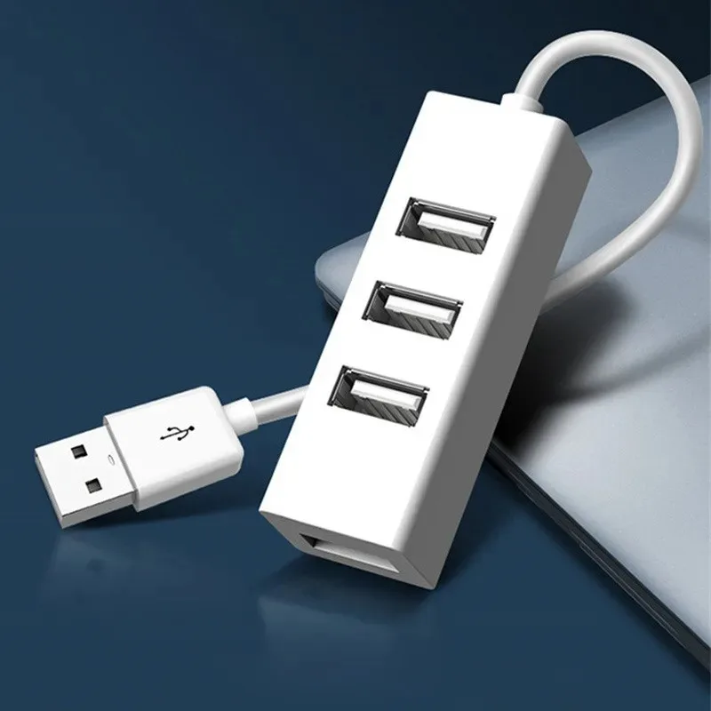 Multi USB 2,0 Hub USB divisor adaptador de corriente 4 puertos todo en uno Hub de alta velocidad para PC Windows accesorios de computadora