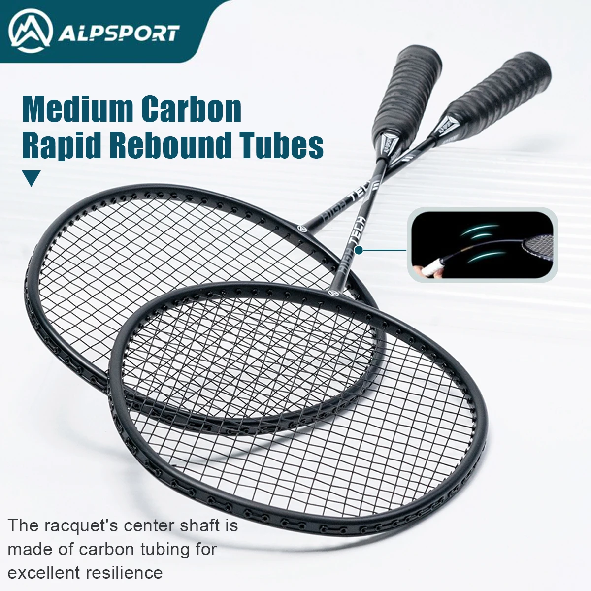 ALP Rr 4U Badminton racket 2 pieces/lot Max 22 lbs Original (including bag and string) Professional Carbon Fiber + Titanium