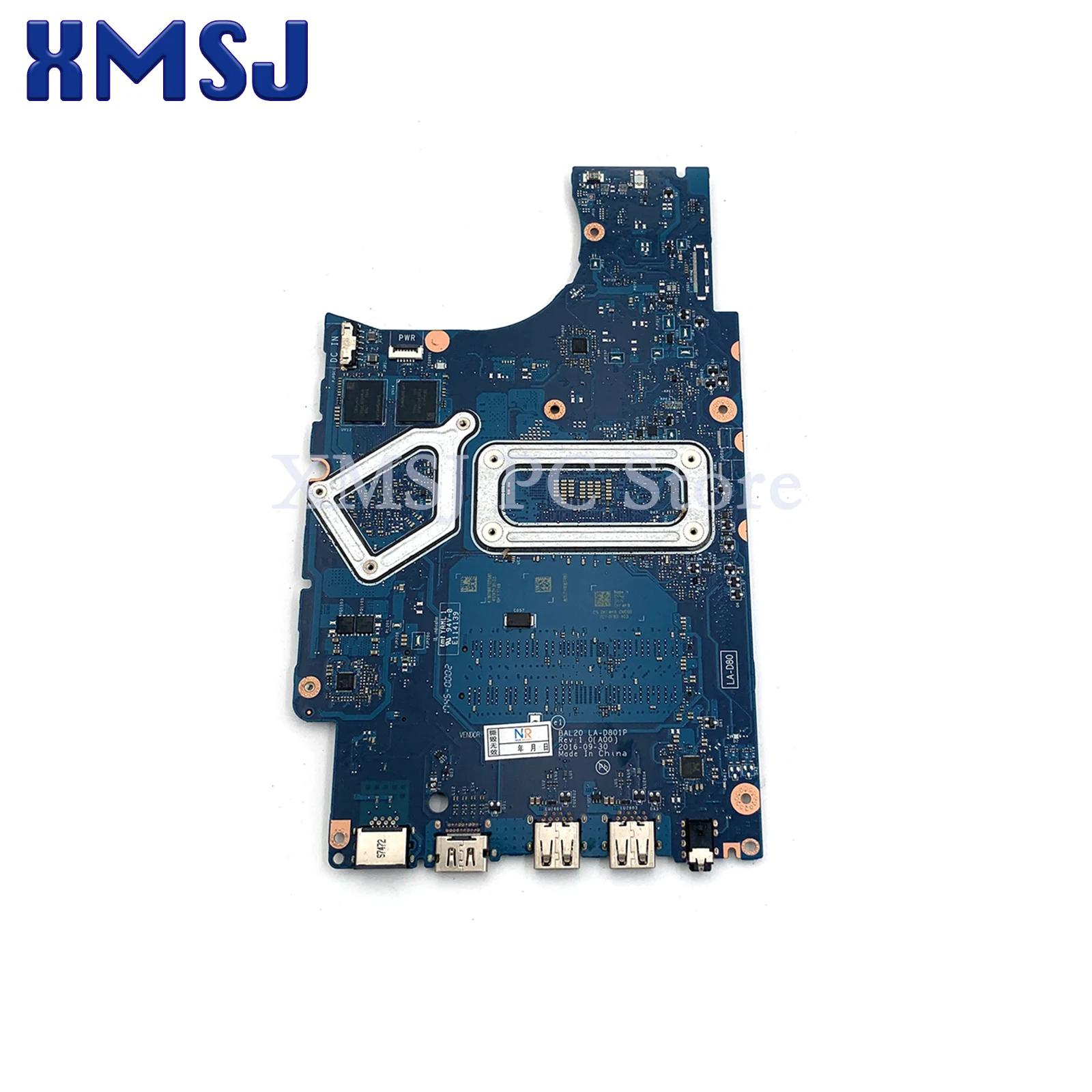 Para Dell Inspiron 15 5567 5767 placa base para ordenador portátil BAL20 LA-D801P con CPU I5 I7 DDR4 CN-0CV3V4 0Y8N7H 06682Y 02PVGT