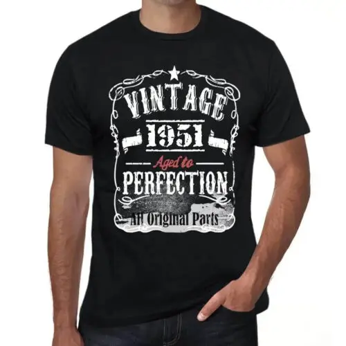 Heren Grafisch T-Shirt Alle originele onderdelen verouderd tot perfectie 1951