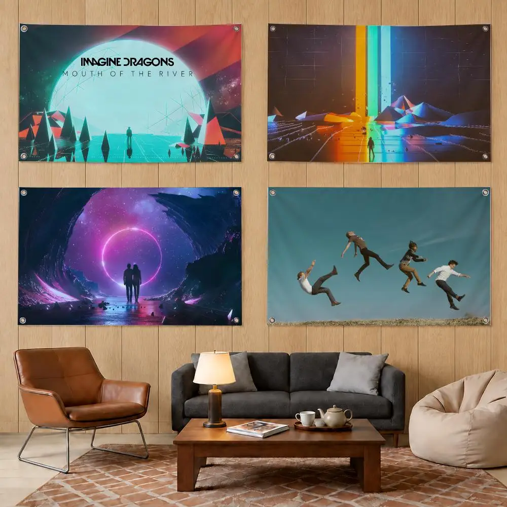 Imagine Dragons Pop Rock Band Flags Decorative Banners Suitable For Outdoor Camping Family Parties And Garden Walls Gift