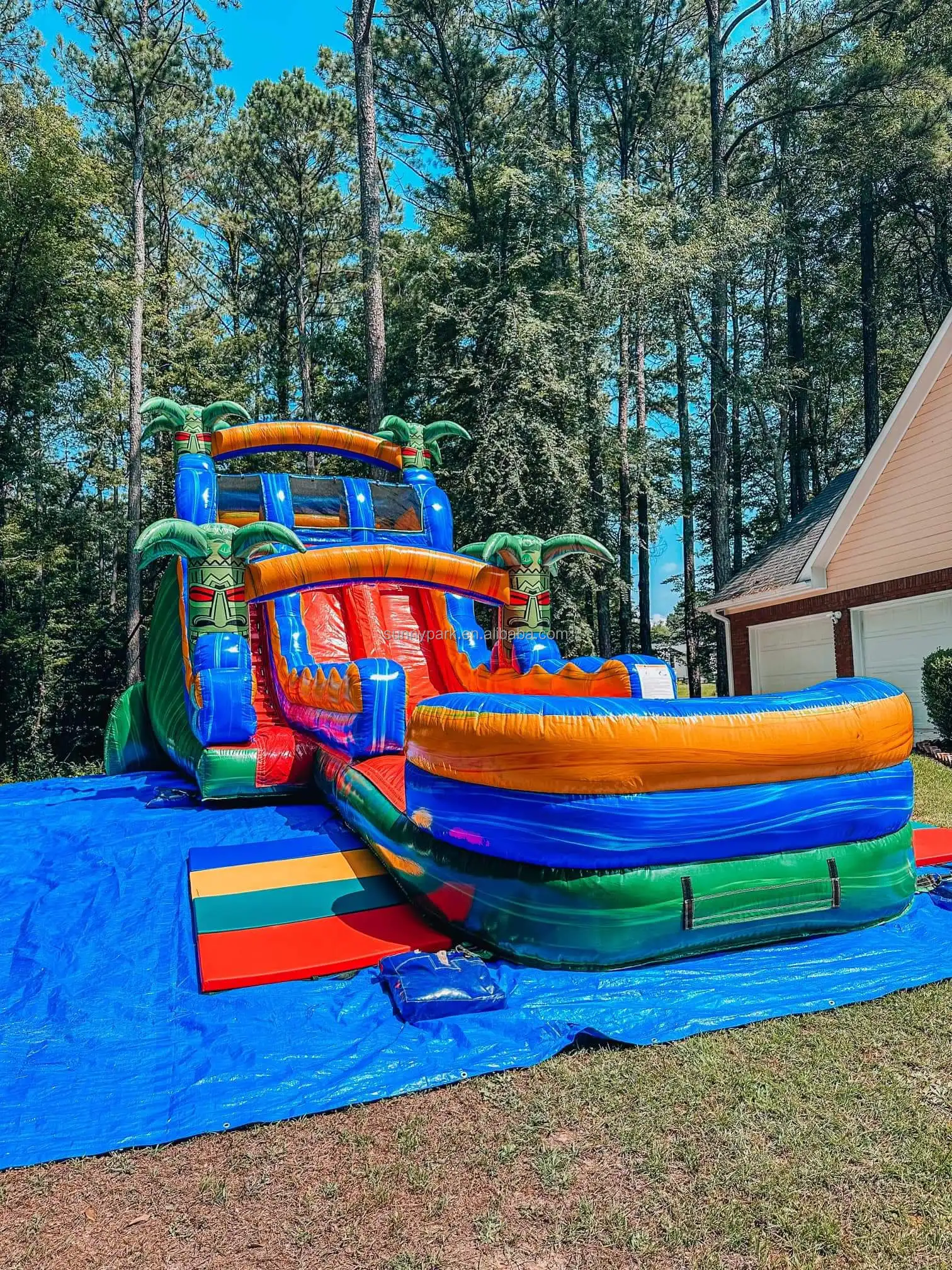 Commercial Kids Slip Pool Jumping Castle Waterslide Bouncer Combos Bounce House Inflatable Water Slide