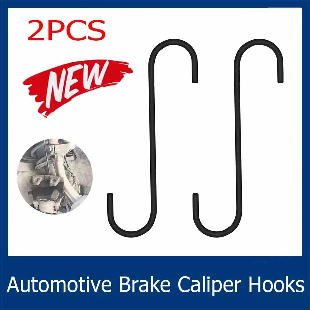 2Pcs Black Automotive Brake Caliper Holder Brake Caliper Hanger Hook Bearing Caliper Hook Steel For Car Repairs Tool Kit