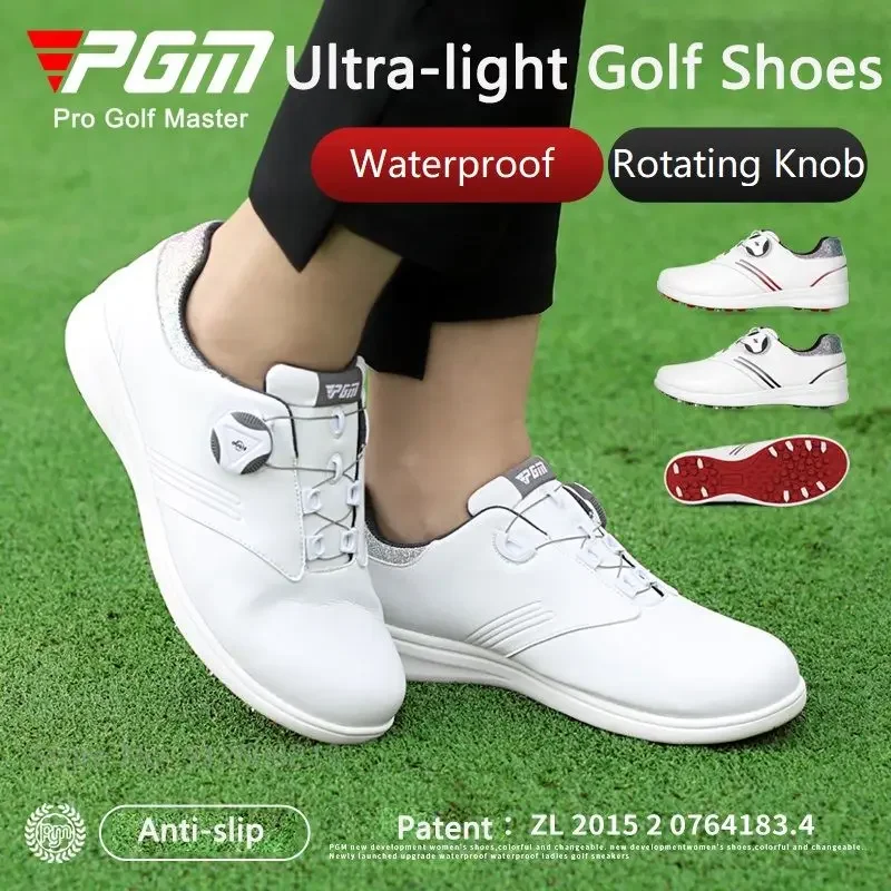 pgm-feminino-tenis-de-golfe-ultra-leve-mulher-sapatos-de-golfe-a-prova-dwaterproof-agua-antiderrapante-pico-sapatos-atleticos-girando-fivela-macio-formadores