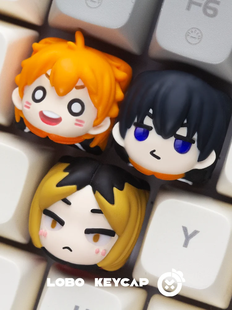 

Anime Haikyuu!! Shoyo Hinata Tobio Kageyama Kozume Kenma Cosplay Keycap Mechanical Keyboard Decoration Hat Computer