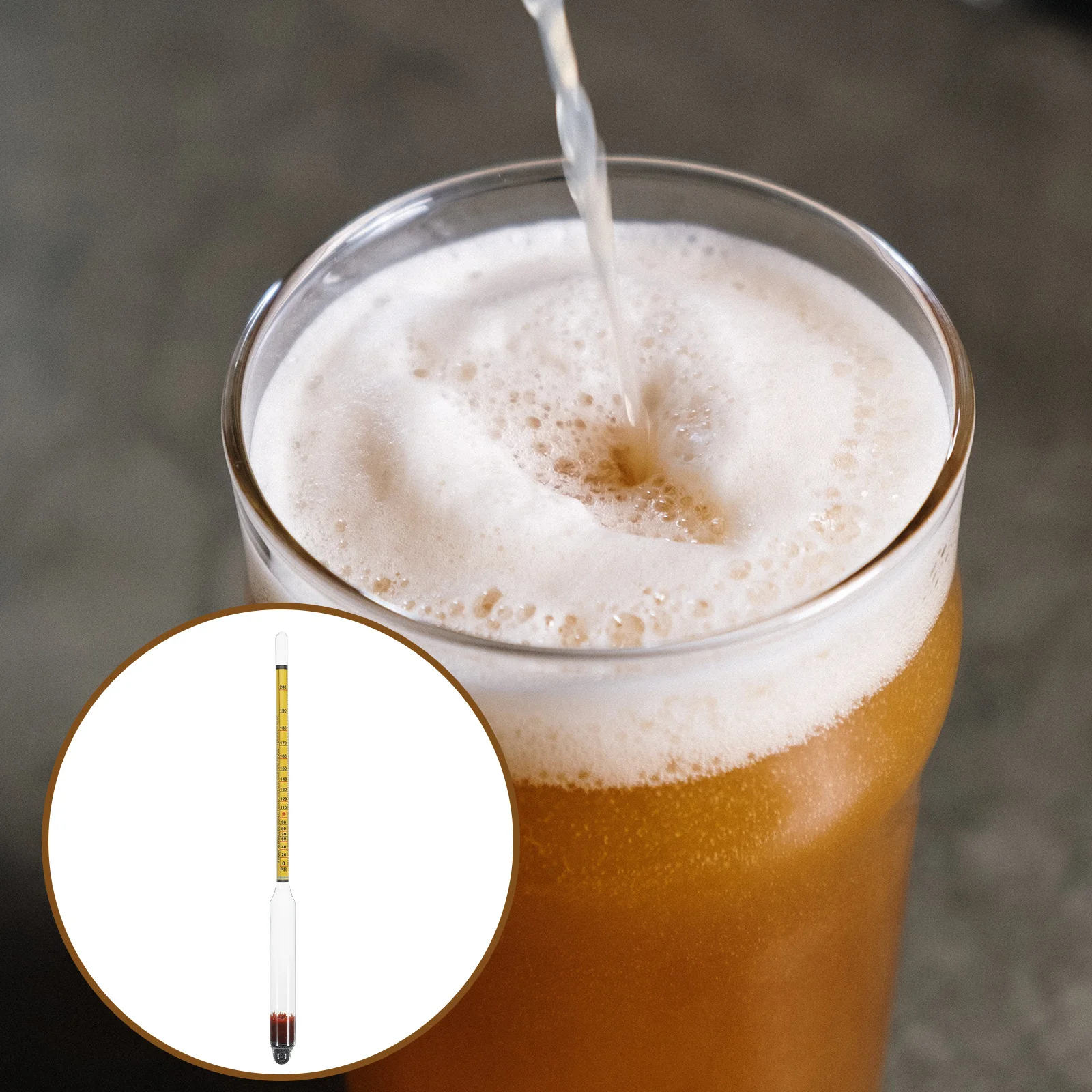 

Hydrometer for Alcohol 0- Precision Glass Wine Liquor Density Meter Home Distilling Measurement Tool Alcohol