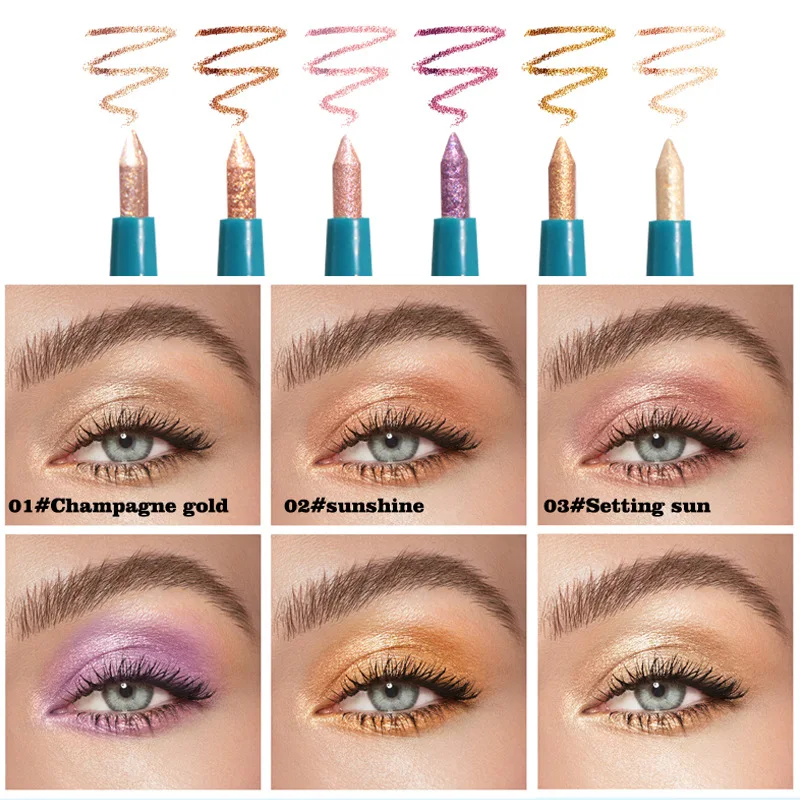 @ ** Lápiz de sombra de ojos resaltador natural con brillo fino y acabado mate para maquillaje de ojos ahumados