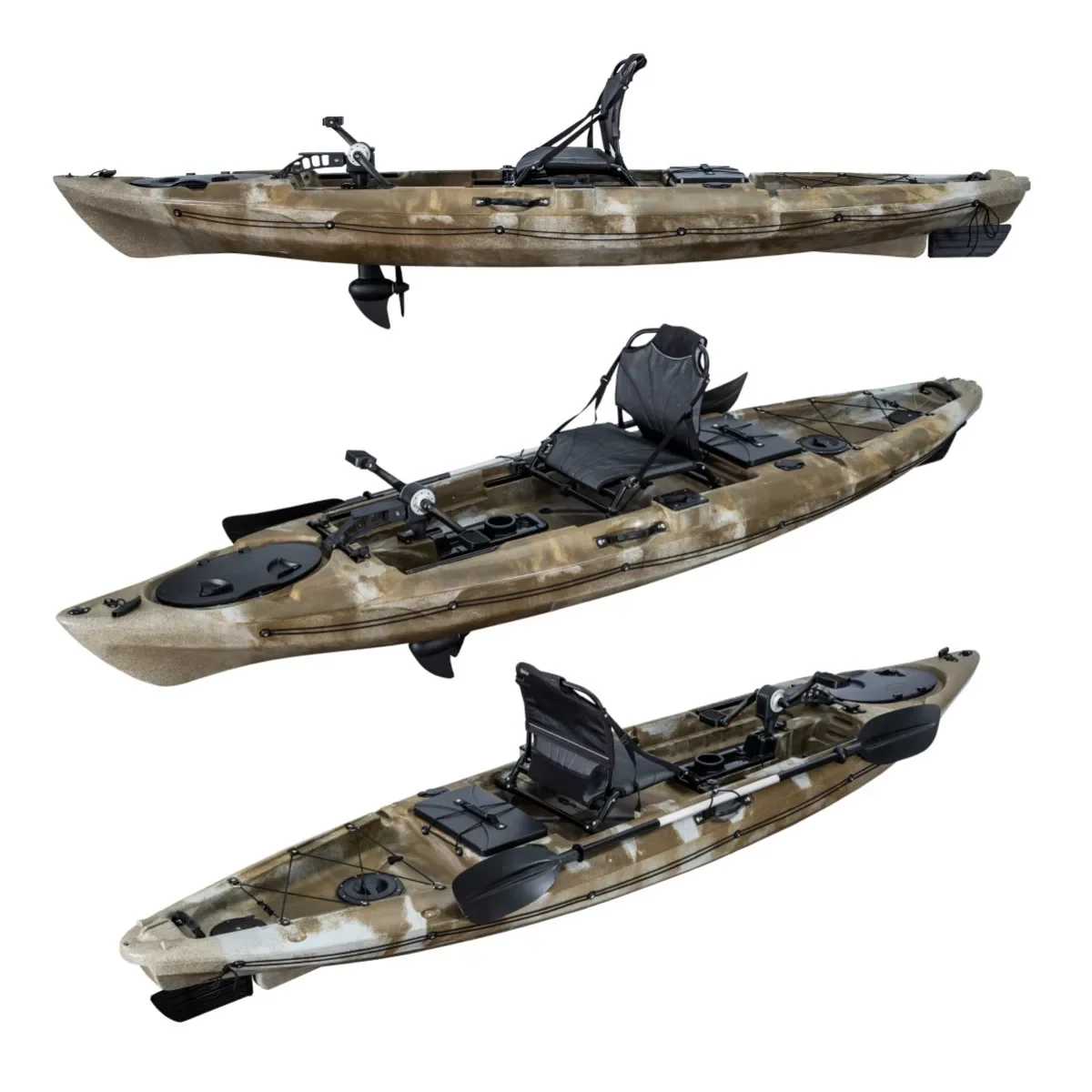 Hands Free Professional Fishing Kayak Pedal Drive Sit On Top Single Kayak Plastic Boat Made In China For Sales Manufacturer