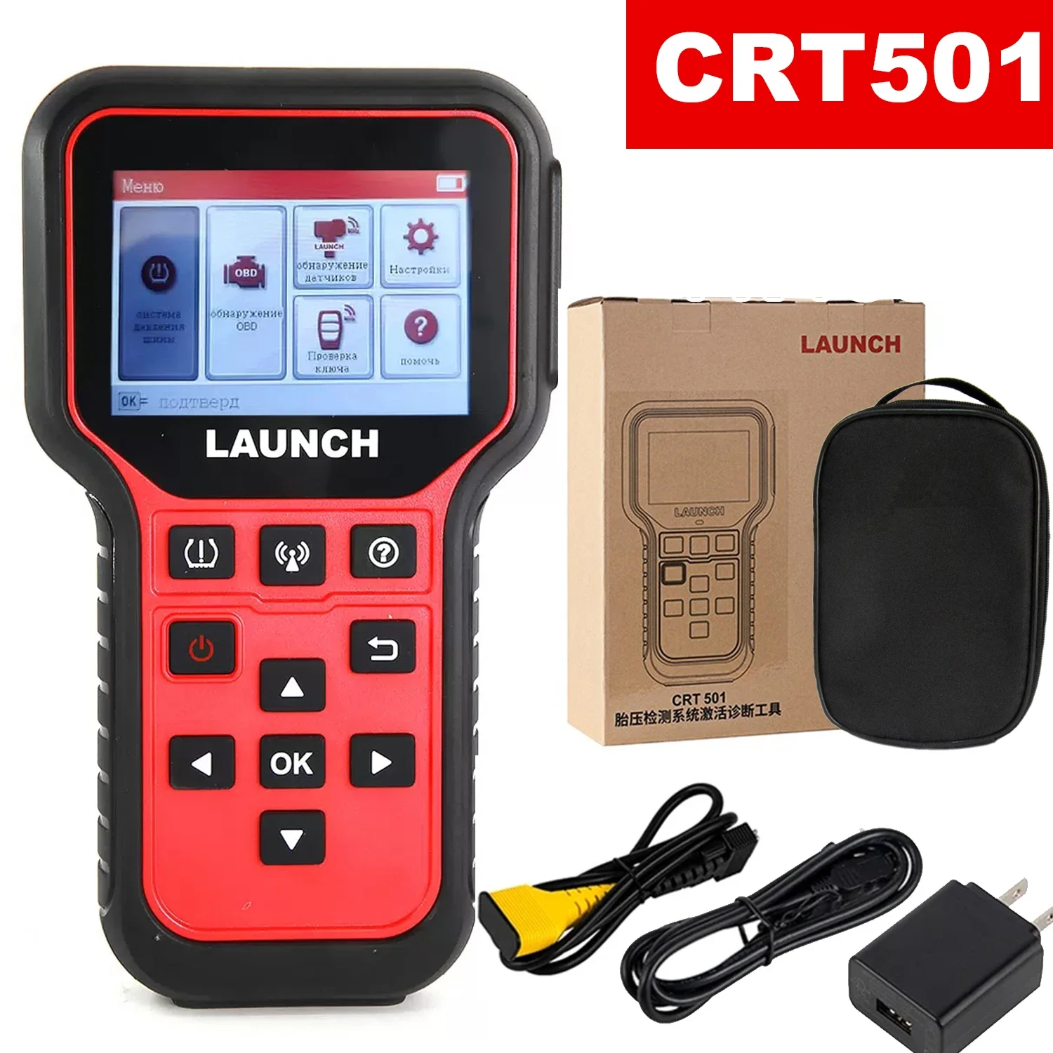 LAUNCH CRT 501 CRT501 PK TSGUN Tire Pressure Monitor System Activate Diagnostic Tool Read Write TPMS 433+315MHZ 2 In1 RF-sensors