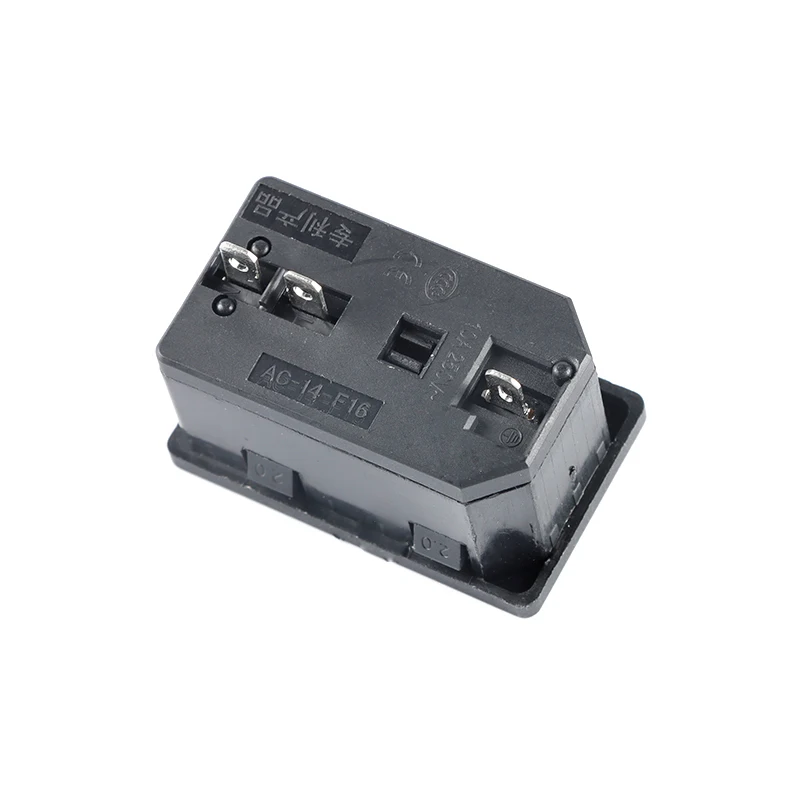 5Pcs/1pc IEC320 C14 Electrical AC Socket 3pin 250V Rocker Switch 10A fuse female male inlet plug connector 2pin socket mount