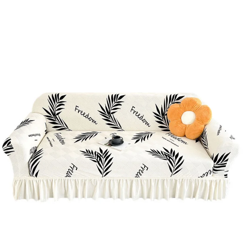 

1pc Flower Printed Elastic Sofa Cover Anti-dirt Spandex Sofa Cover Furniture Protector For Bedroom Office Living Room Home Decor