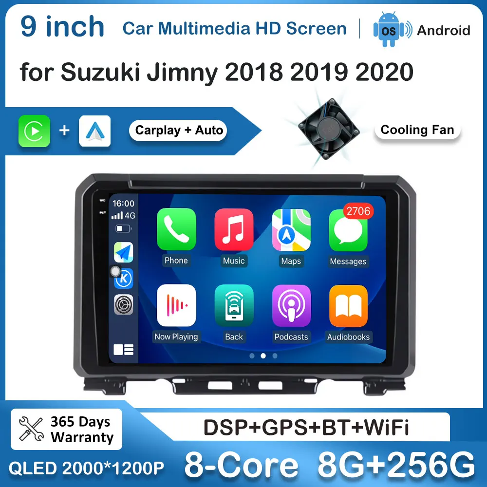 

for Suzuki Jimny 2018 2019 2020 Android OS Car Radio Multimedia Player GPS Navigation WiFi DSP BT 4G HD Screen Auto Accessories