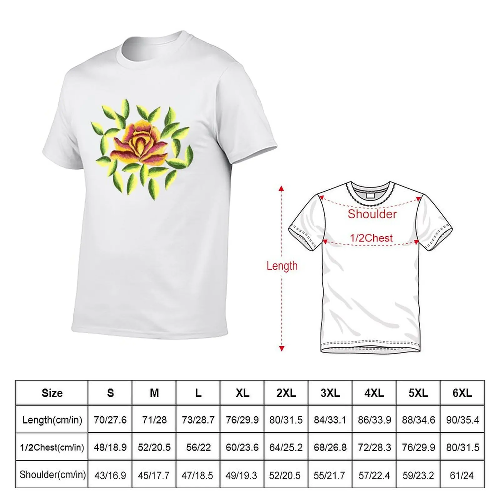 Wild flower design T-Shirt t shirts for man cotton soft t shirt man casual T-Shirt